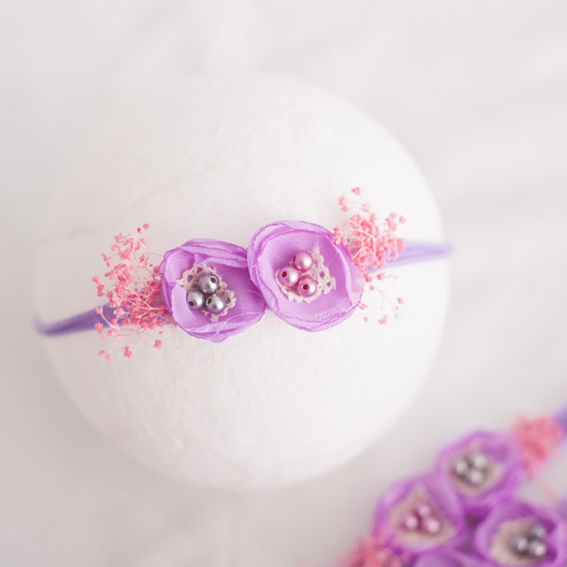 Handmade Jewelry Baby Hair Lead Flower Headdress Purple - Shop at LoveMi