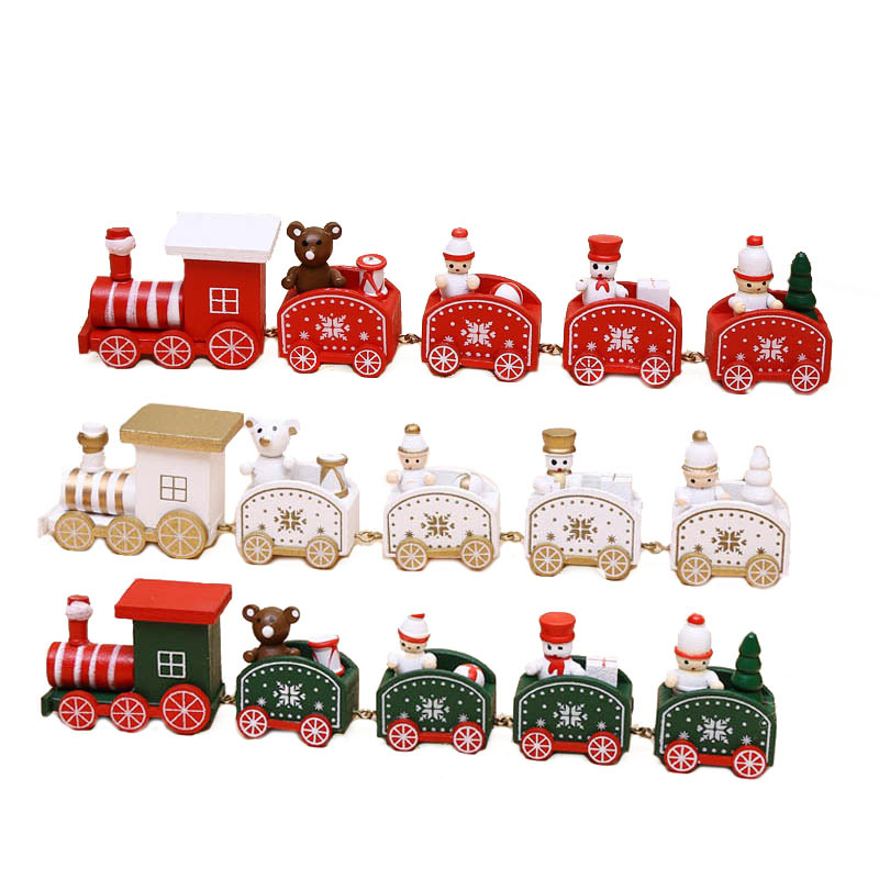 Christmas ornament christmas wooden train (green)
