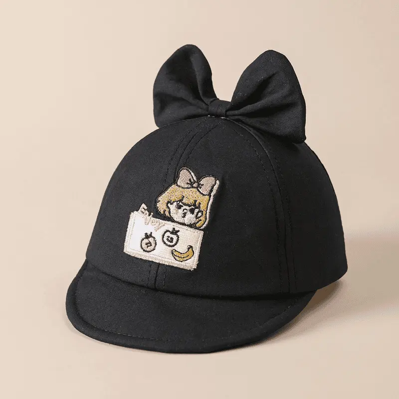 Baby Large Bow Soft Brimmed Baseball Cap