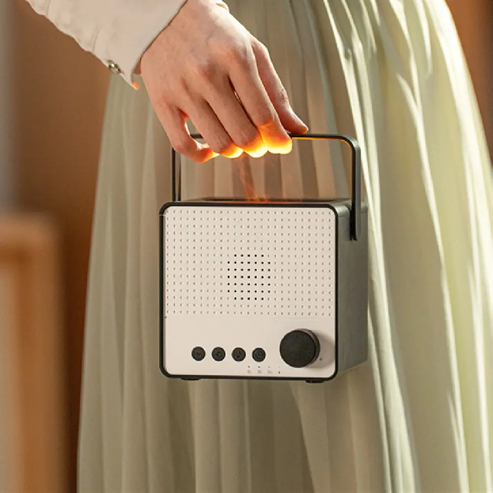 Timing Charging Decompression Flame Aroma Diffuser White