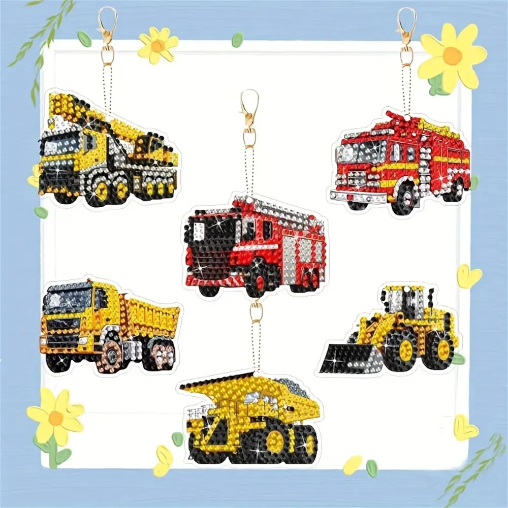 DIY Diamond Painting Keychain - Car Patterns