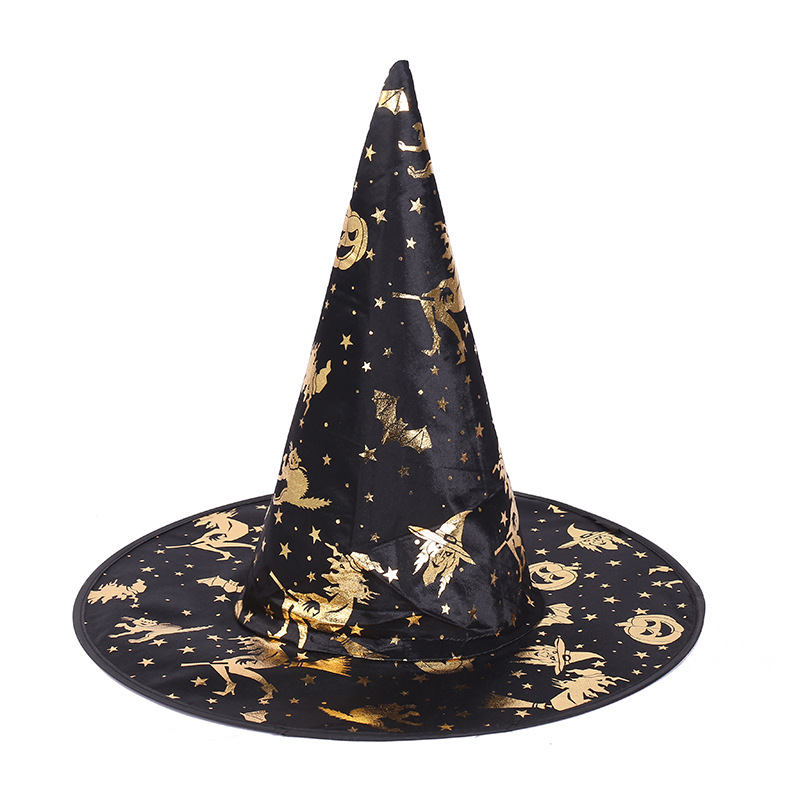 Title 11, Colorful Bronzing Pointed Widened Brim Witch Wi...