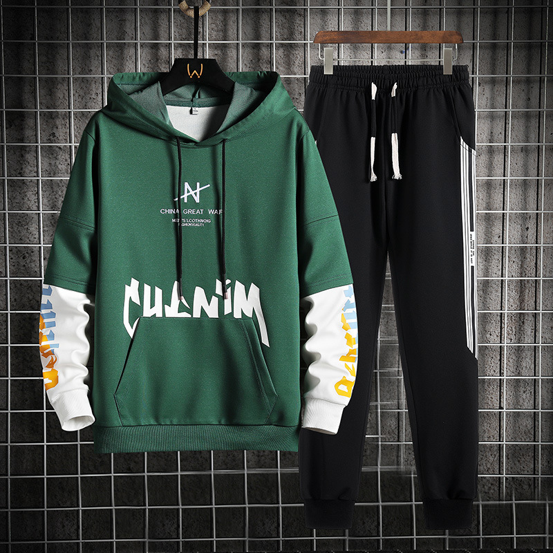 Men's Hooded Casual Spring Sweater Suit