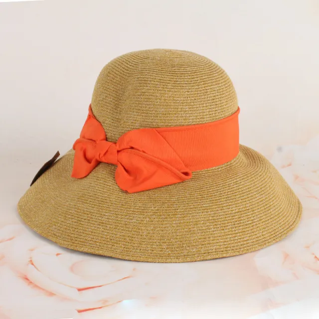 Fashion Sunshade Fisherman Bowler Hat Women Orange - Shop at LoveMi