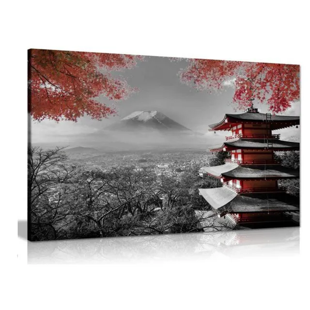 Japanese Temple Theme Diamond Painting, 5D Embroidery, Red, Black, White Landscape, Cross Stitch, Mosaic, DIY, Embroidery - Shop at LoveMi