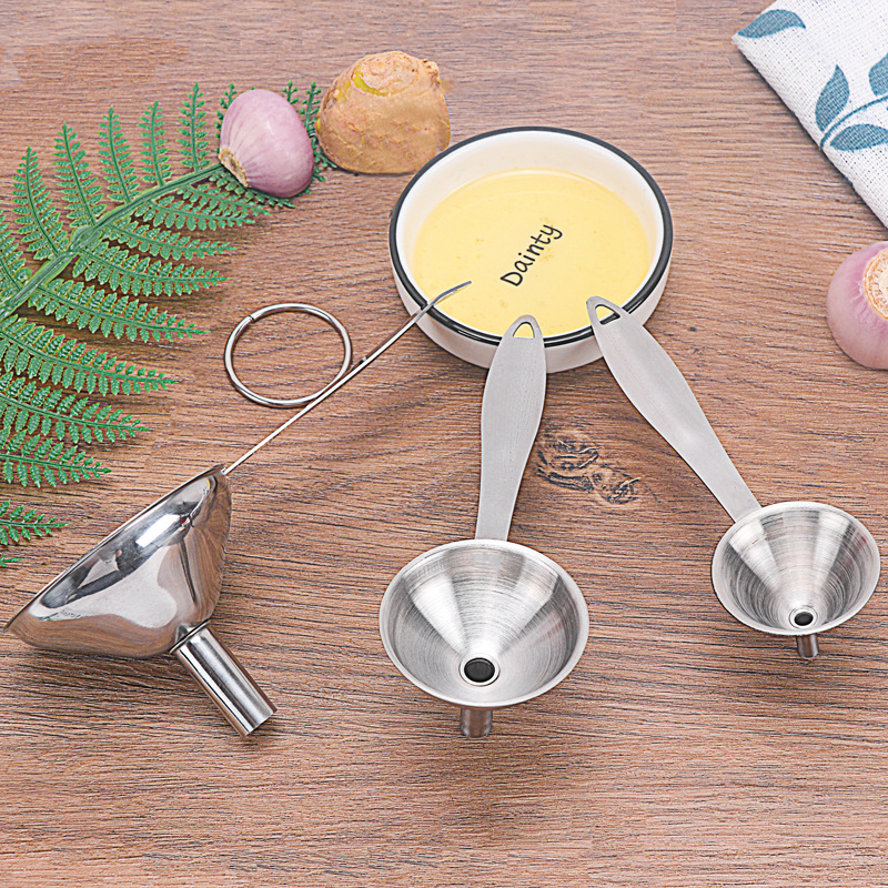 Title 5, Stainless Steel Funnel Three Piece Mini Funnel