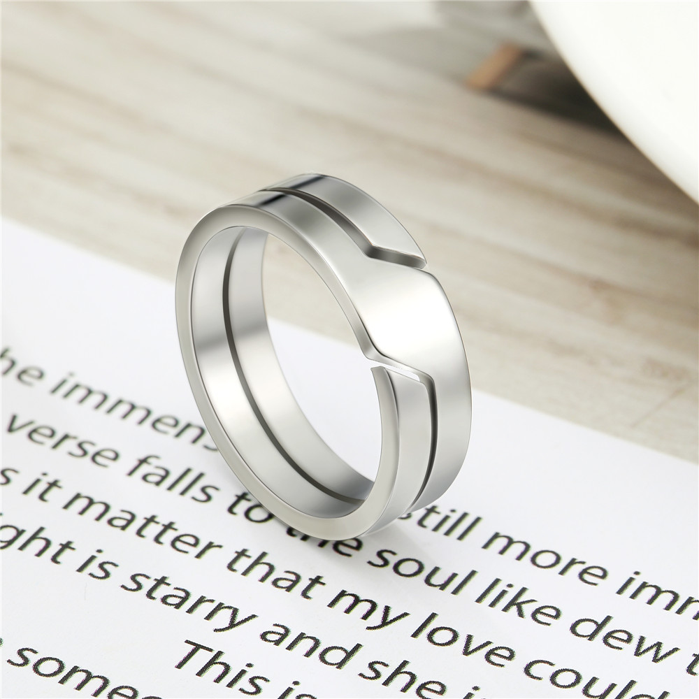 European And American Stainless Steel Glossy Fashion Ring