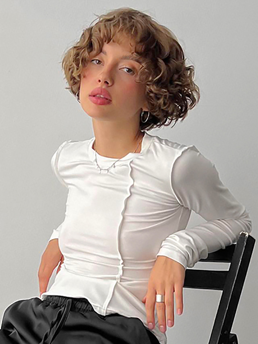 Women's Fashion Casual Long Sleeve Bottoming Top