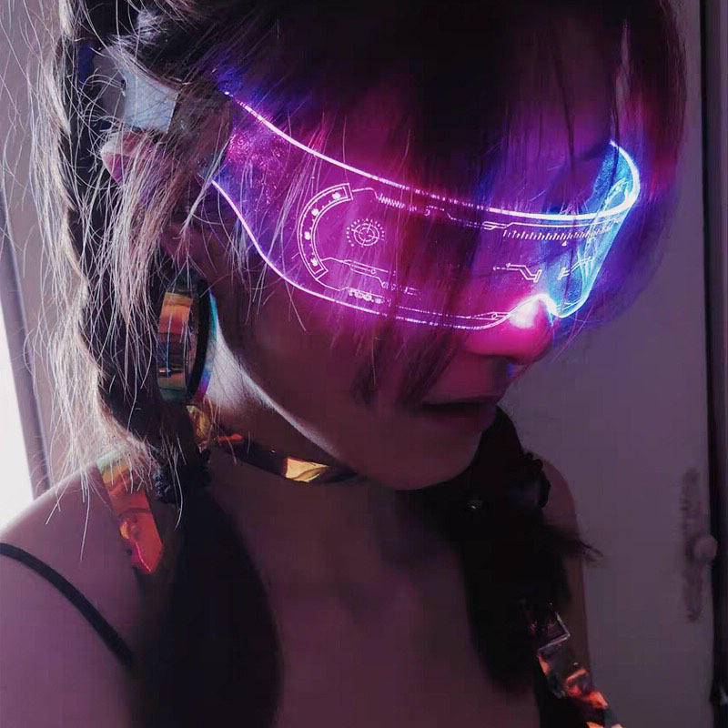 Title 3, LED Light Luminous Glasses Futuristic Sense Of ...