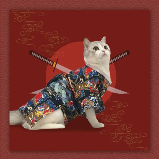 Pet Japanese Clothes Dog Kimono Fighting Blue - Shop at LoveMi