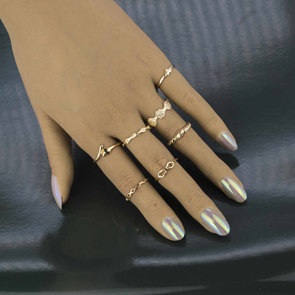 Bow Twist Love Ring Set