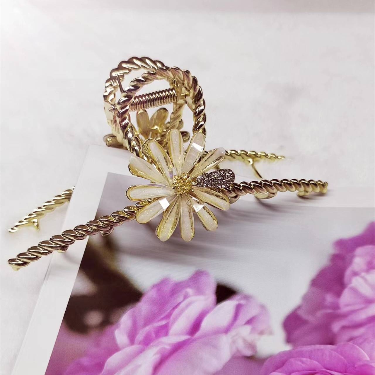 Simple Snowflake Flower Temperament Hairpin Girl Feeling