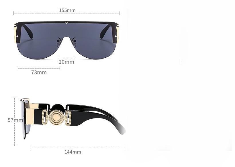 Fashion Simple Retro One Piece Sunglasses - Image 8