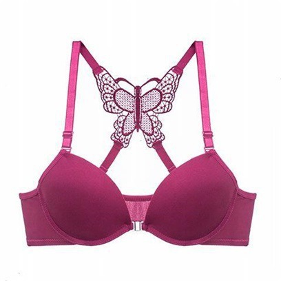 Title 8, Small chest gathered butterfly front button bra