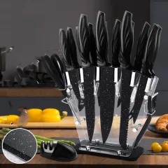 A Full Set Of Kitchen Knives 17 Stainless Steel Knives - View 1