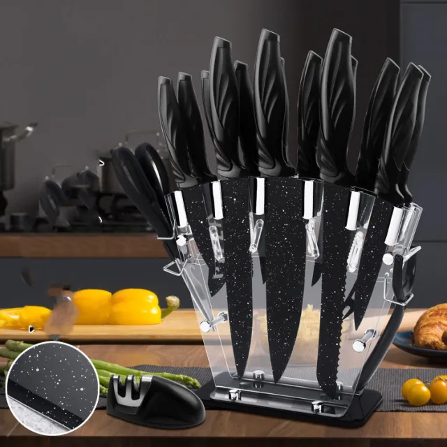 A Full Set Of Kitchen Knives 17 Stainless Steel Knives - Shop at LoveMi