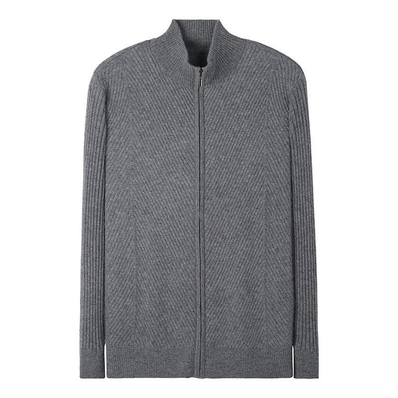 Title 7, Mens half high neck wool zipper cardigan, a wa...