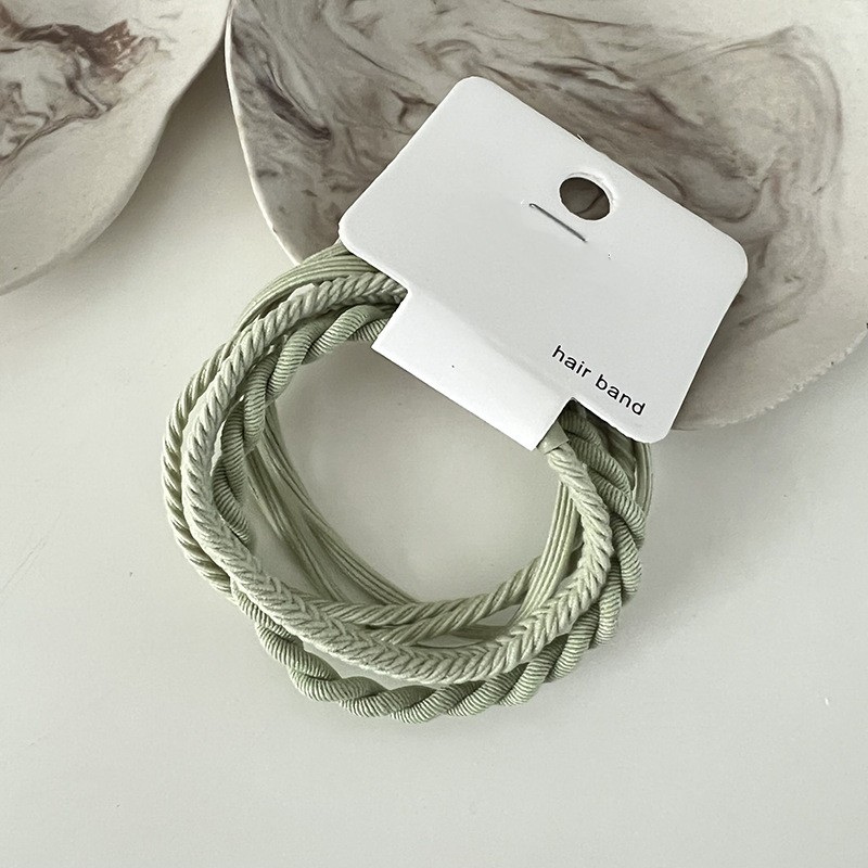 Title 7, High Elastic Hair Band Simple Color Hair Ring