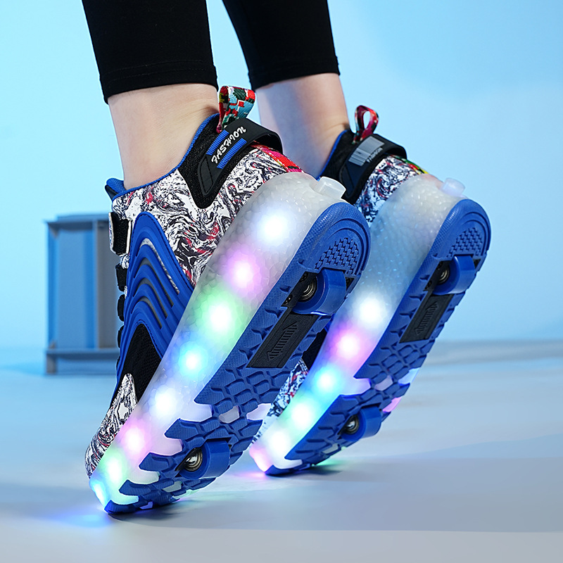 Children's Wheel Shoes LED  Light Emitting Charging Children's Lamp Shoes — foto 5