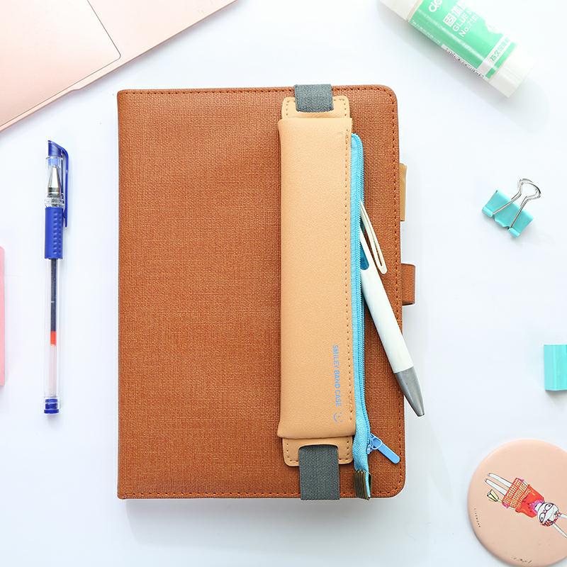 Title 1, Leather elastic buckle book and pencil case