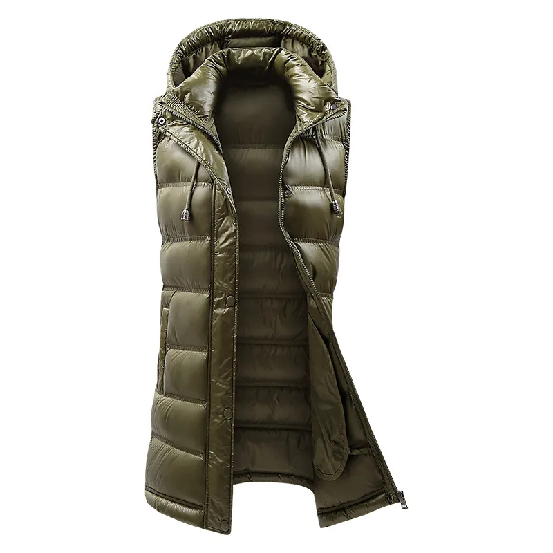 Women's Hooded Cotton Vest - Army Green