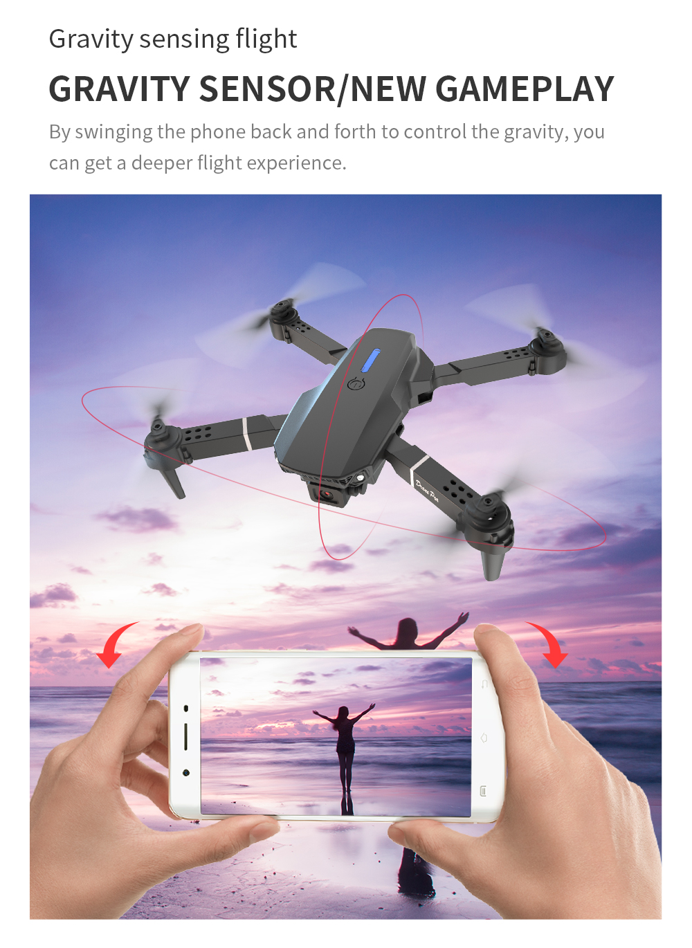 E88Pro Dual Camera Dual Electric Drone detail