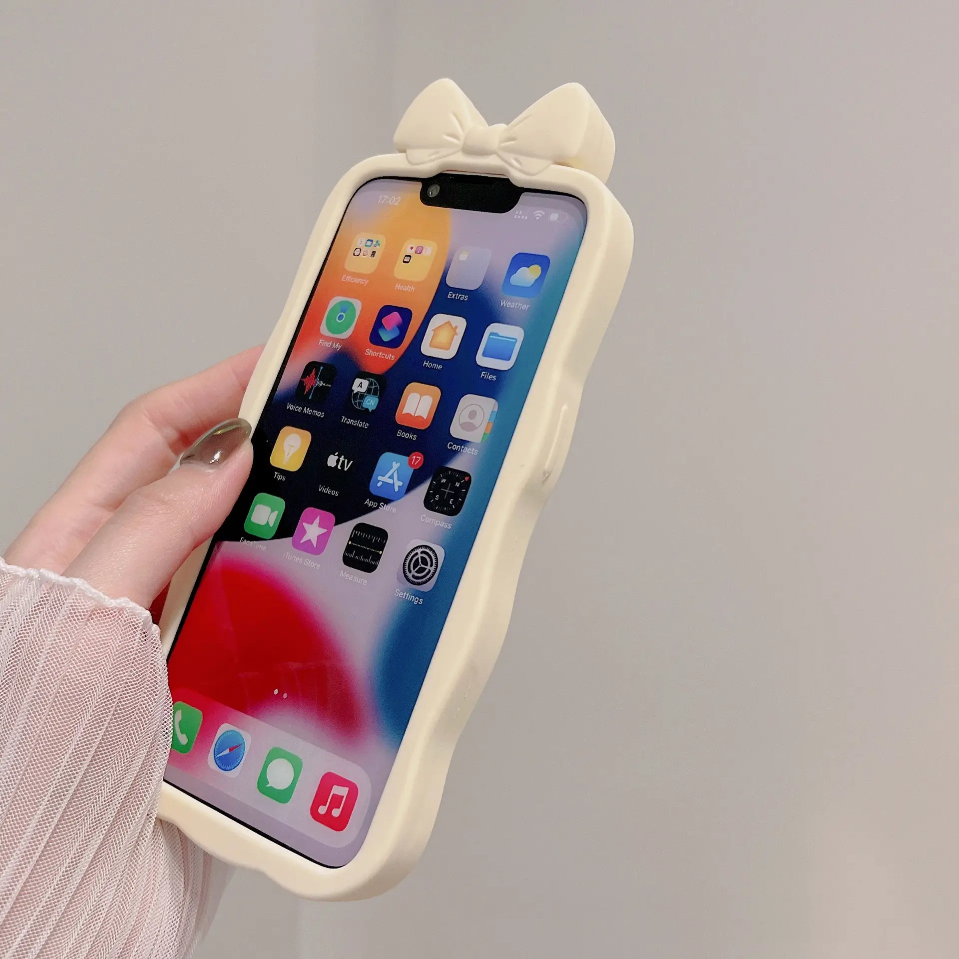 Bowknot Wave Point Silicone Phone Case Cartoon Women's Soft Shell