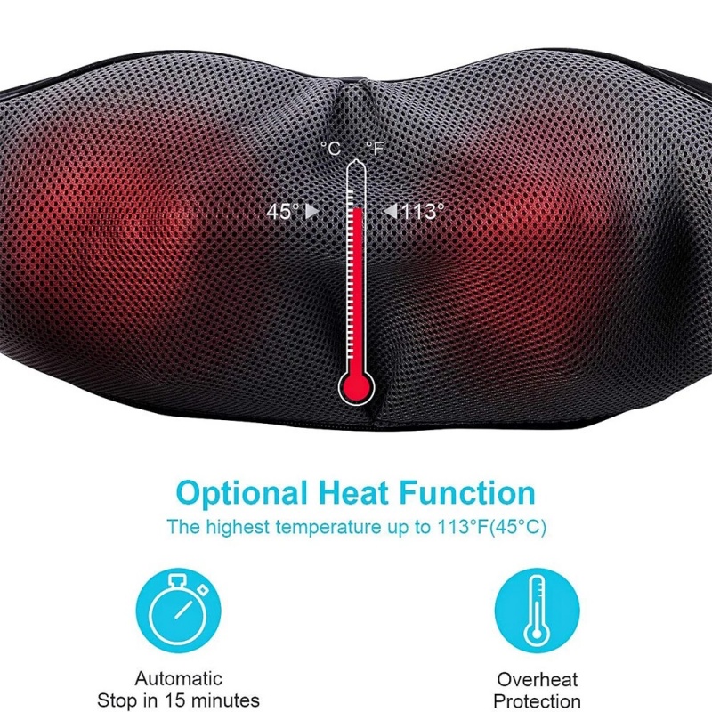 Electric Neck & Shoulder Massage Shawl Heated 8-Heads Back Pounding Massager UK — image 11
