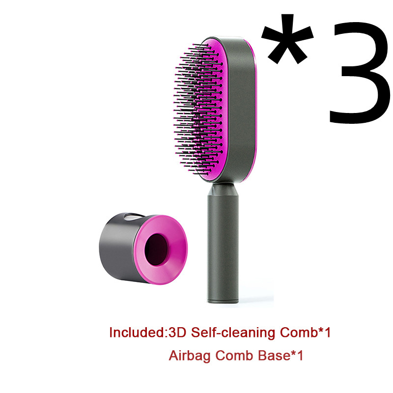 Self Cleaning Hair Brush for Women One-key Cleaning Hair Loss