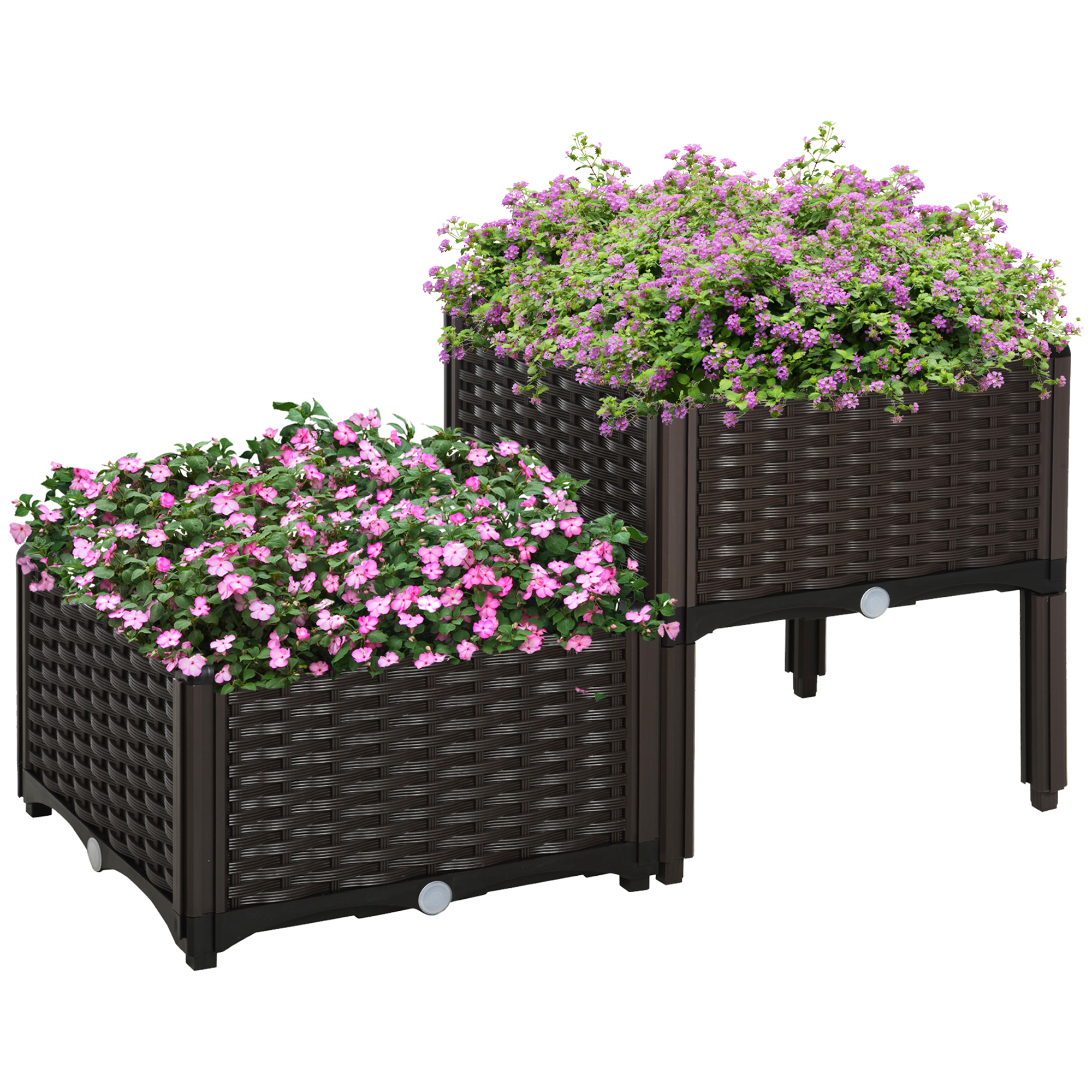 Raised Garden Bed With Legs And Self-watering Planter Box_voghion.com