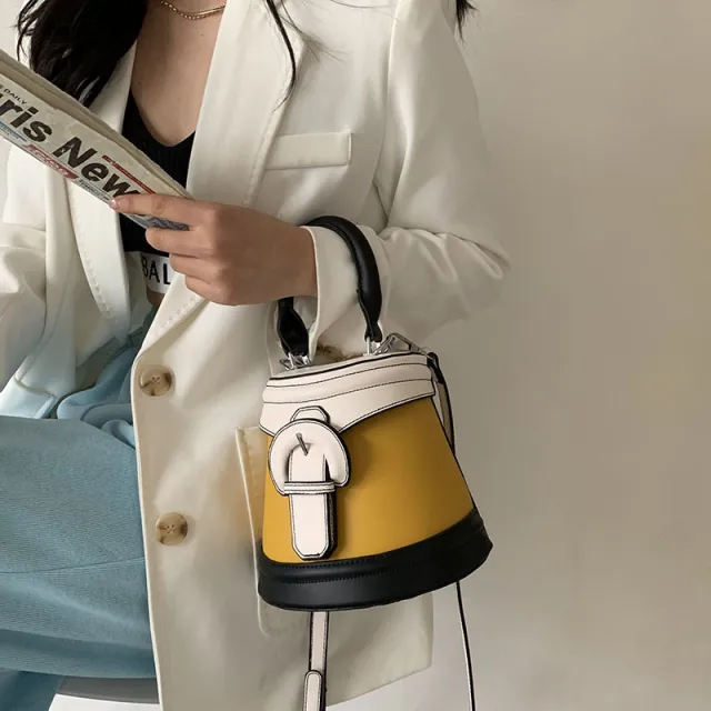 Personalized Lock Bag One Shoulder Western Style Crossbody Women's Yellow - Shop at LoveMi