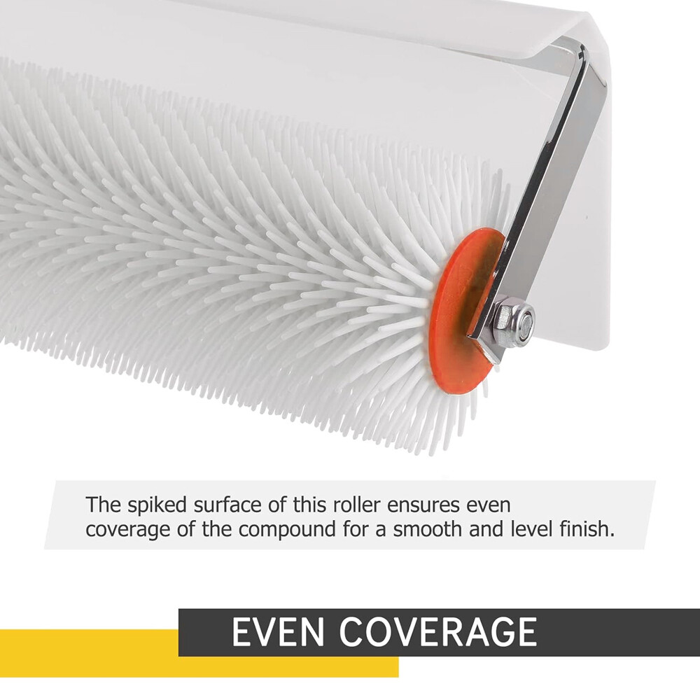 Spiked Roller Aeration 500x90mm Self Levelling Screed Flooring Tool 21mm Spikes 10