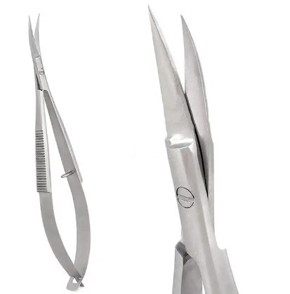 Corneal Scissors Ophthalmic Microinstruments With Flat Handle For Dismantling Stitches