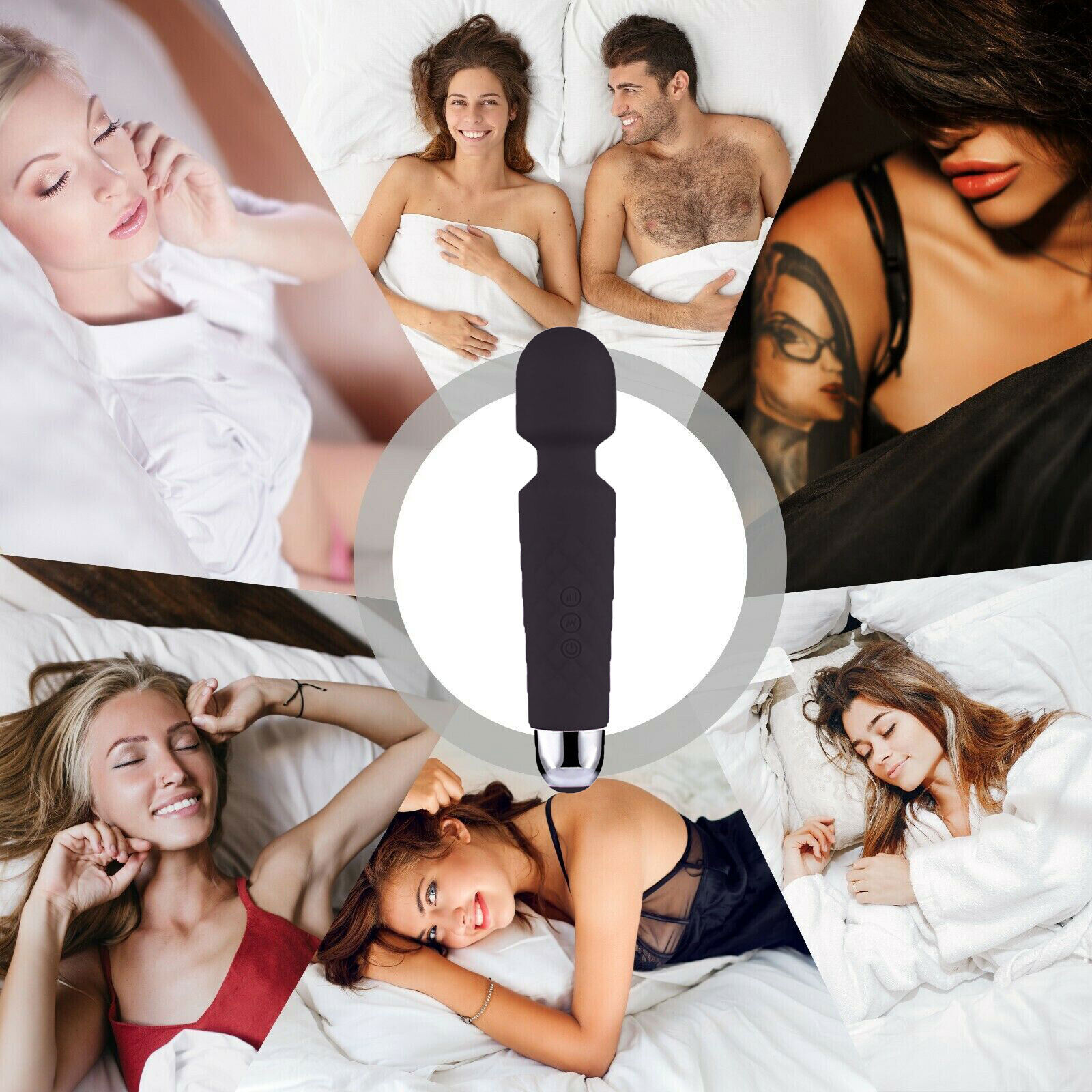 20 Speed Handheld Massager Wand Vibrating Massage Magic Full Body Therapy Motor