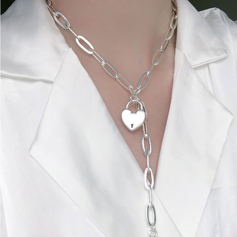 Women's Fashion Personality Love Small Lock Necklace