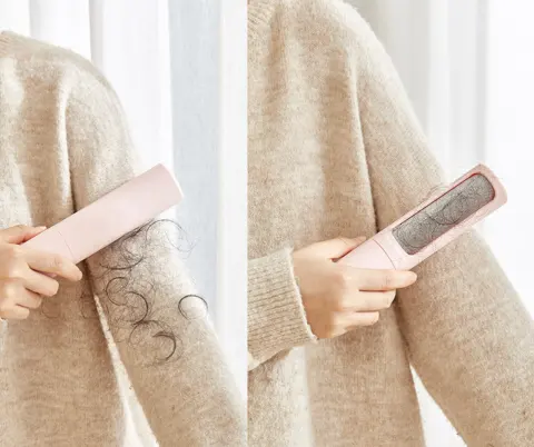 Rotating Cylinder Sticker Roller Electrostatic Brush Hair Removal Artifact