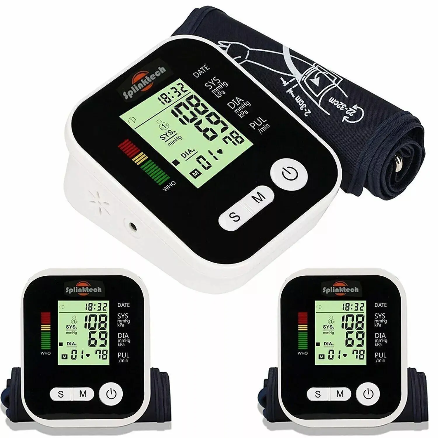 Digital Blood Pressure Monitor Upper Arm LCD