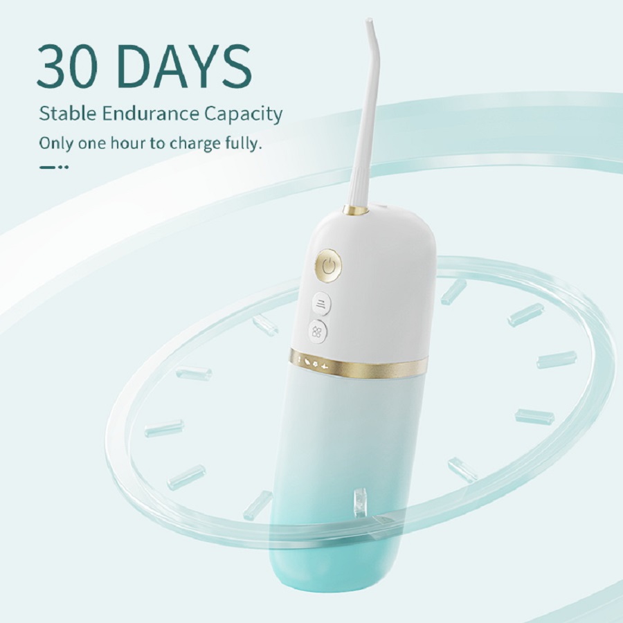 200ml Portable Flosser IPX7 Waterproof Electric Flosser USB Rechargeable Water Dental Picks With 4PCS Nozzle — foto 4