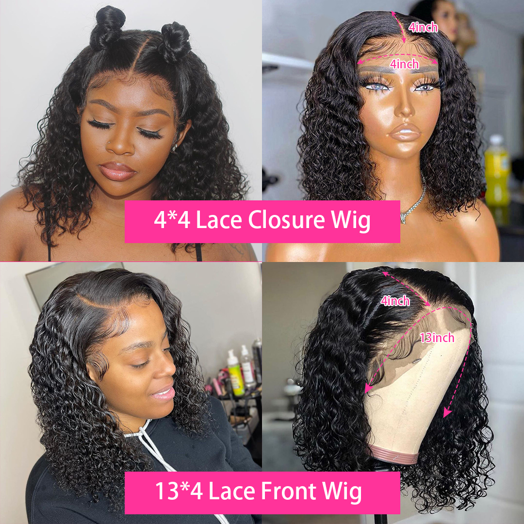 10A Short Brazilian Lace Front Bob Wig Human Hair — foto 3