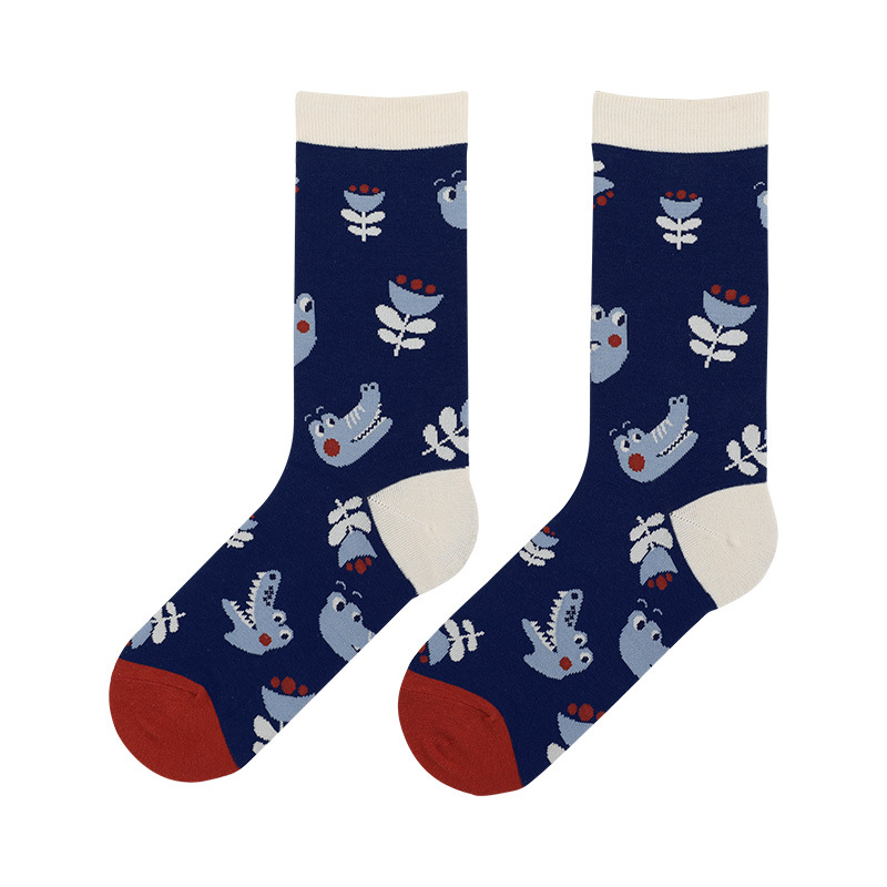 Title 5, Zoo cartoon illustration female socks cute tren...