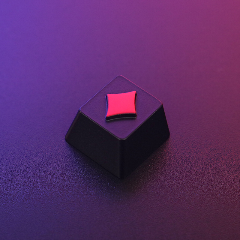 مفاتيح ميكانيكية ملونة بتصميم أوراق اللعب والقلوب