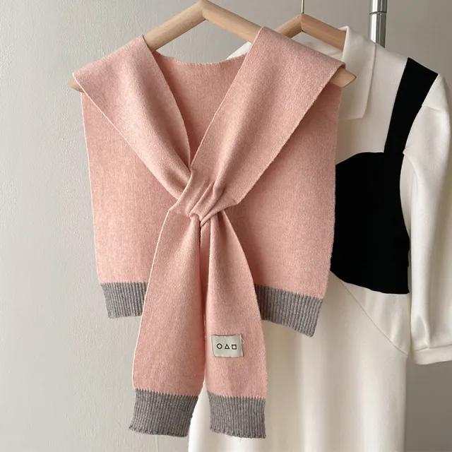 Shirt With Small Shawl Shirt Green Scarf Woolen Shoulder Pink - Shop at LoveMi