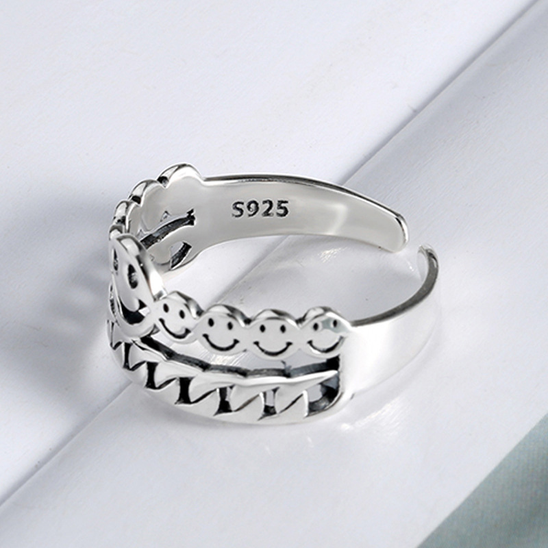 Female Thai Silver Retro Fashion  Ring