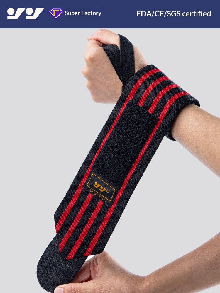 Fitness Wristband Men's Sports Anti-Sprain Booster Belt Wrapped Bandage Strength Training Wristband Bench Press Elastic Compression Sleeve