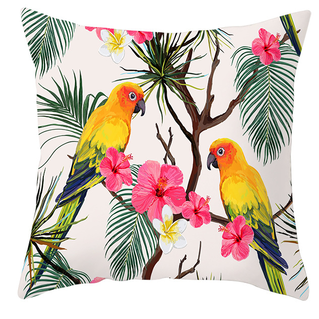 Title 2, Housse de coussin perroquet oiseau plantes trop...