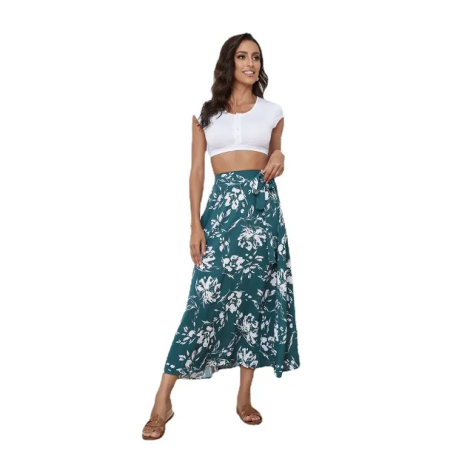 Women's Fashion Floral Print Chiffon Skirt Colorful - Shop at LoveMi