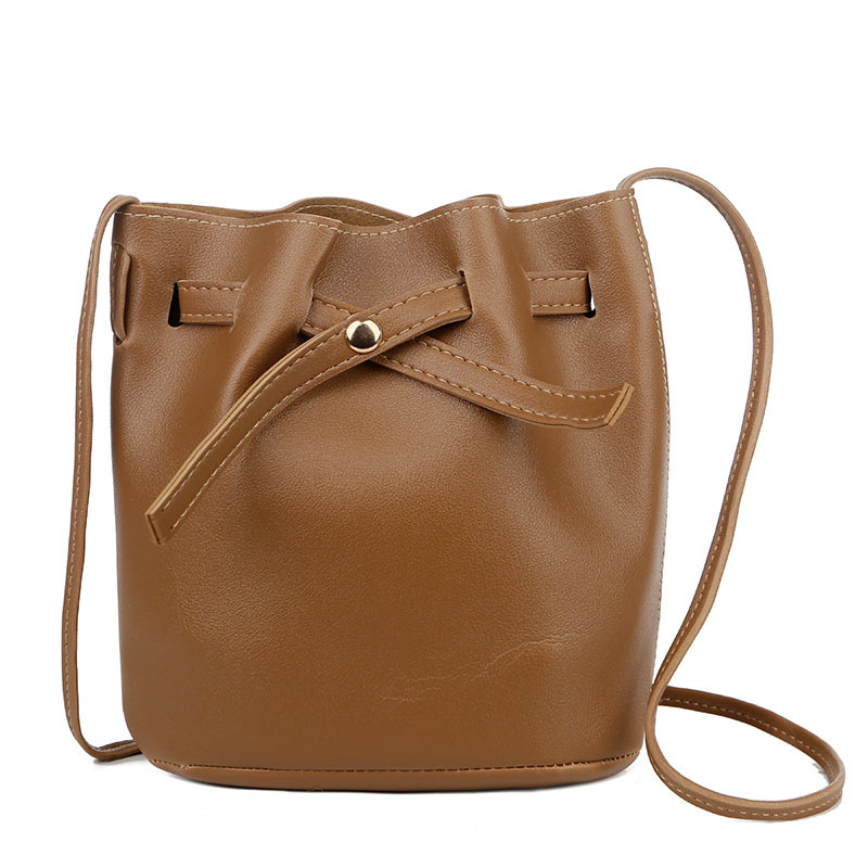 Title 2, Korean Style Solid Color Bucket Bag Spring Ladi...