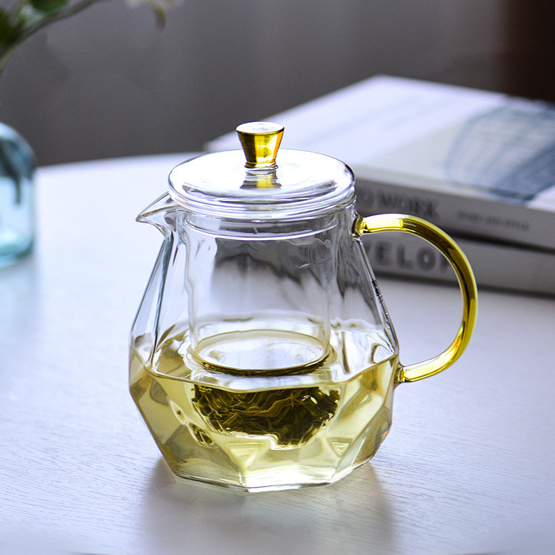 Household High Temperature Resistant Transparent Glass Teapot