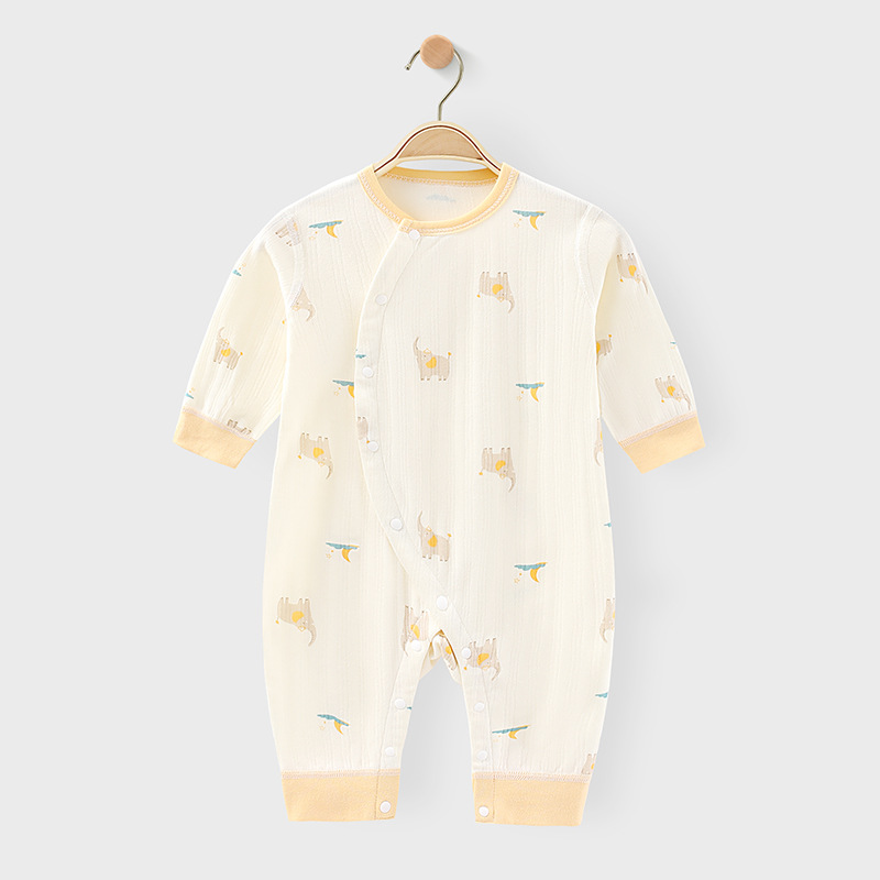 Baby elephant button onesie