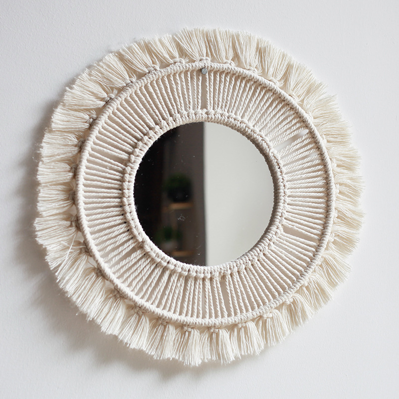 Round Woven Wall Mirror, picture 2 of 4